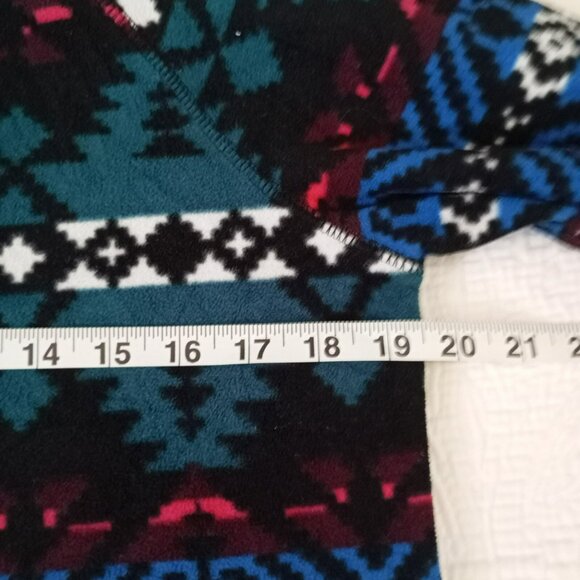Eddie Bauer Womens M Southwest Pattern Fleece Pullover Warm & Soft - Picture 6 of 8